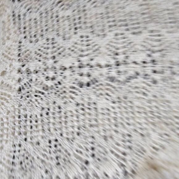 Anthropologie Women's Cream Sheer Open-Stitch Ruffle Pullover Sweater Size Small - Picture 5 of 10